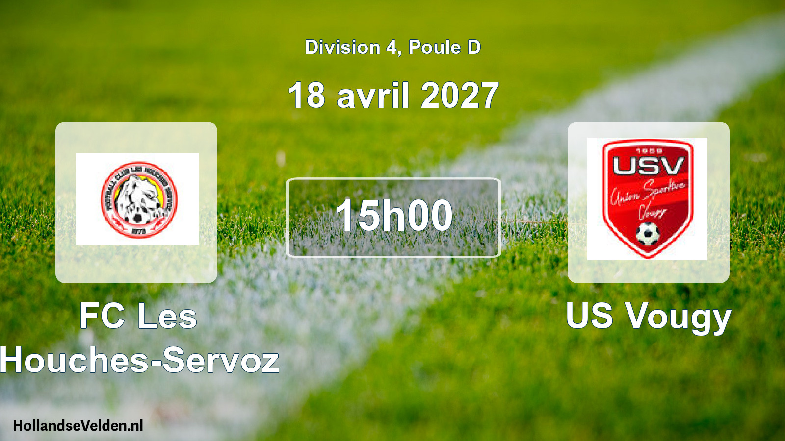 Match programmé: FC Les Houches-Servoz - US Vougy (18 avril 2027)