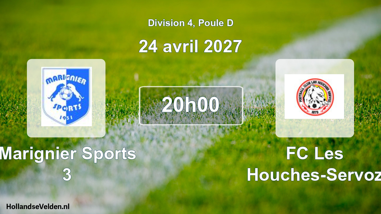Scheduled Match: Marignier Sports 3 - FC Les Houches-Servoz (24 April 2027)