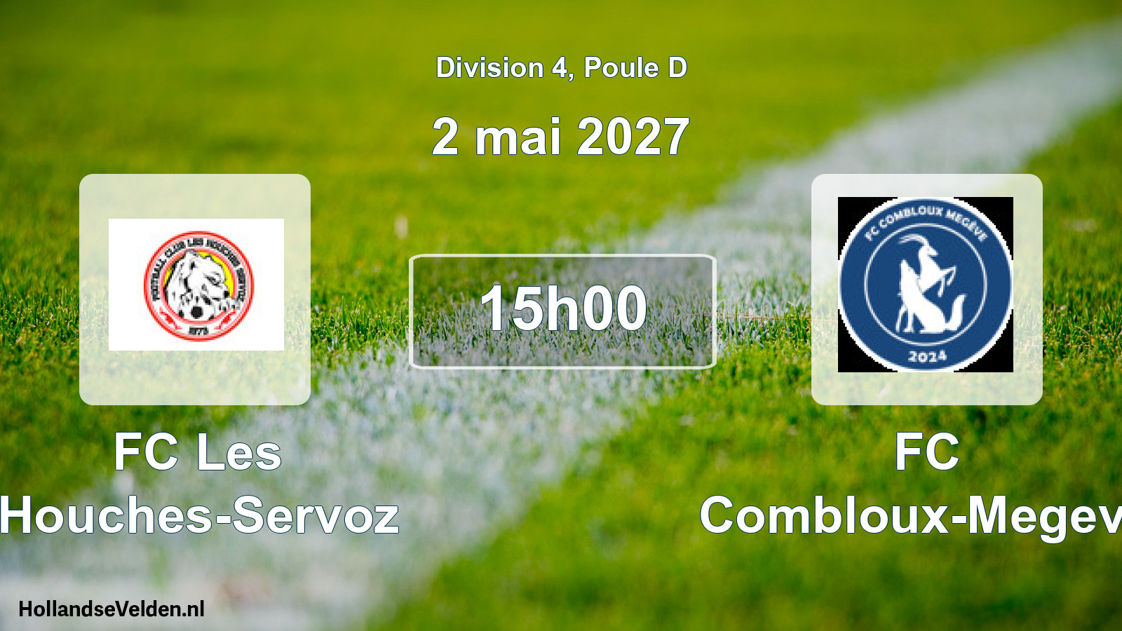 Match programmé: FC Les Houches-Servoz - FC Combloux-Megeve (2 mai 2027)