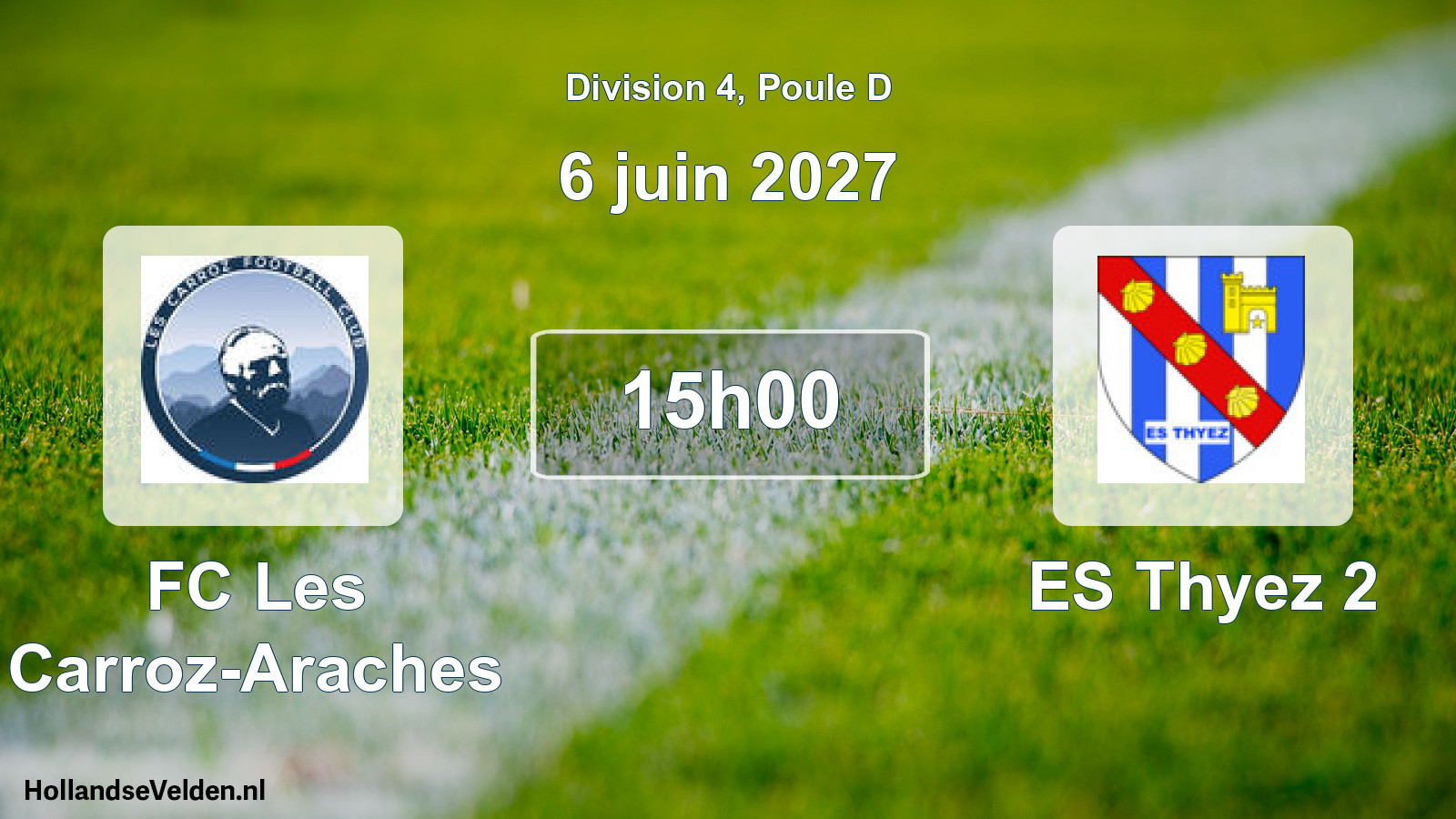 Scheduled Match: FC Les Carroz-Araches - ES Thyez 2 (6 June 2027)
