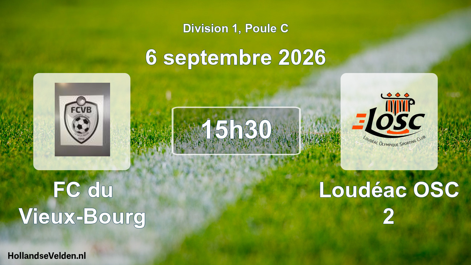 Match programmé: FC du Vieux-Bourg - Loudéac OSC 2 (6 septembre 2026)