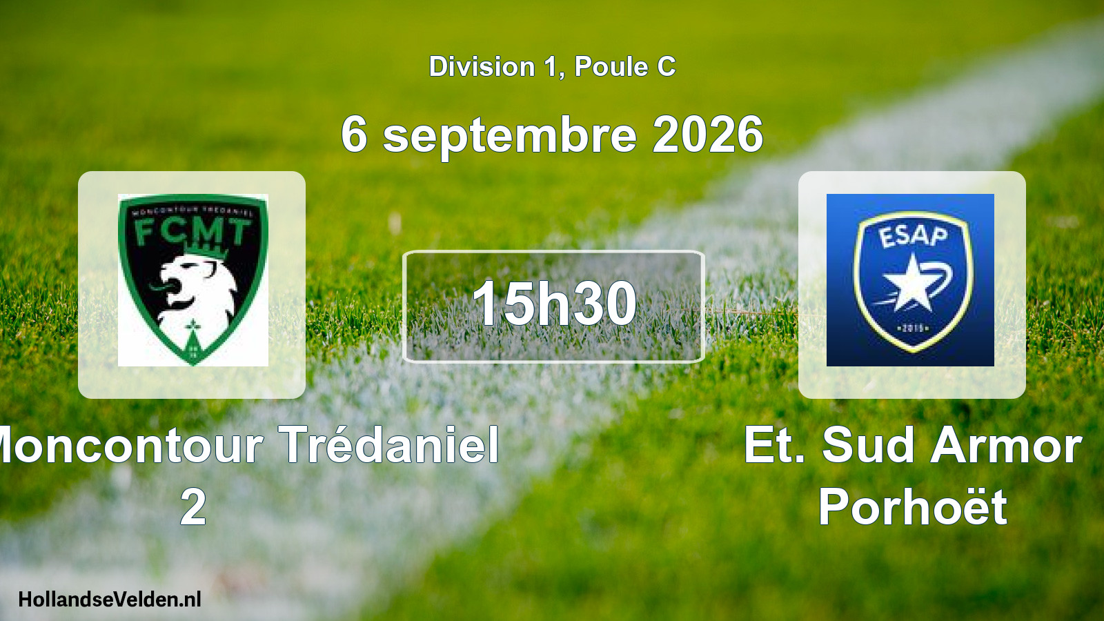 Match programmé: FC Moncontour Trédaniel 2 - Et. Sud Armor Porhoët (6 septembre 2026)