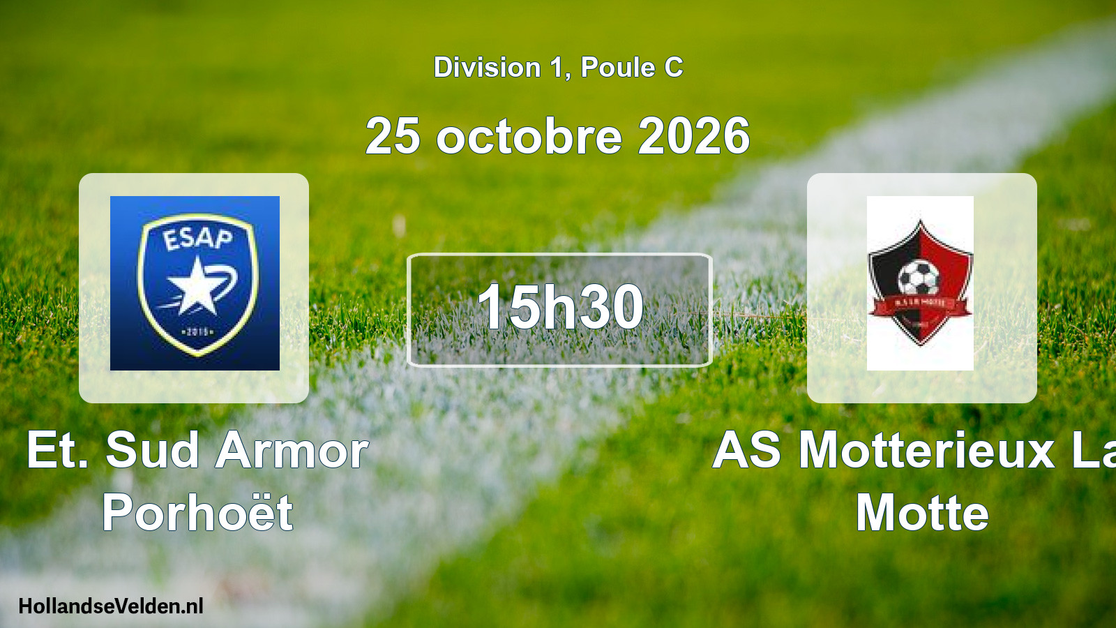 Scheduled Match: Et. Sud Armor Porhoët - AS Motterieux La Motte (25 October 2026)