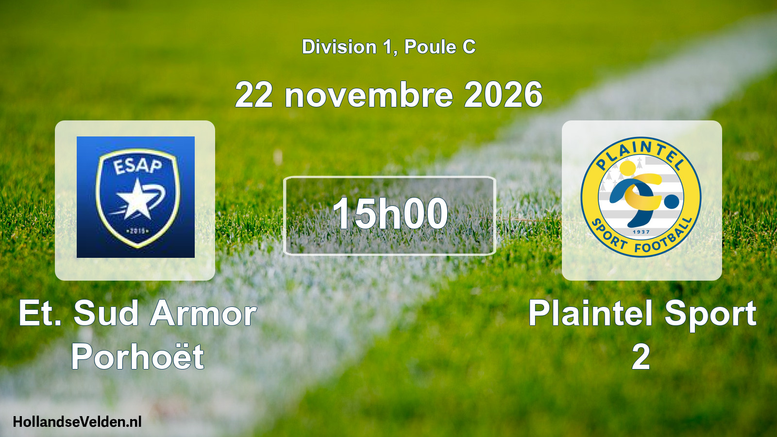 Scheduled Match: Et. Sud Armor Porhoët - Plaintel Sport 2 (22 November 2026)