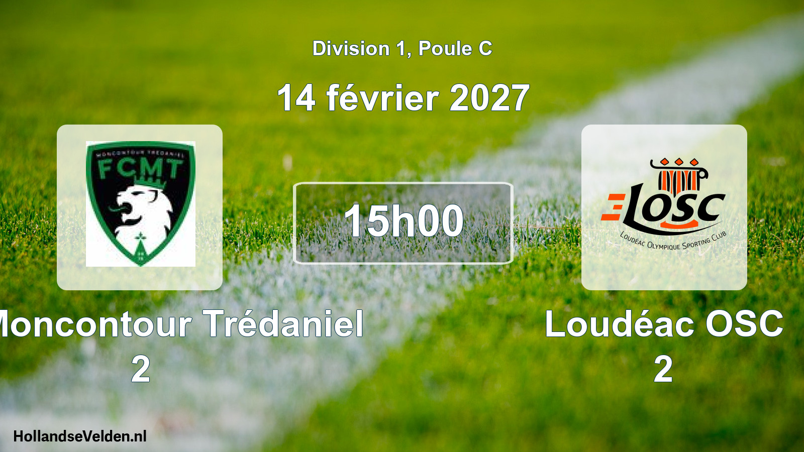 Match programmé: FC Moncontour Trédaniel 2 - Loudéac OSC 2 (14 février 2027)