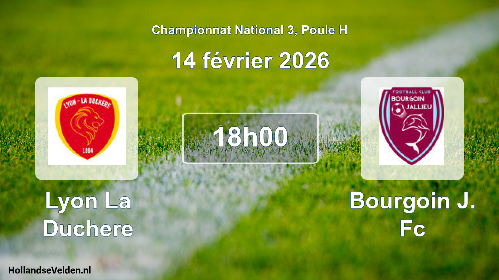 Scheduled Match: Lyon La Duchere - Bourgoin J. Fc (14 February 2026)