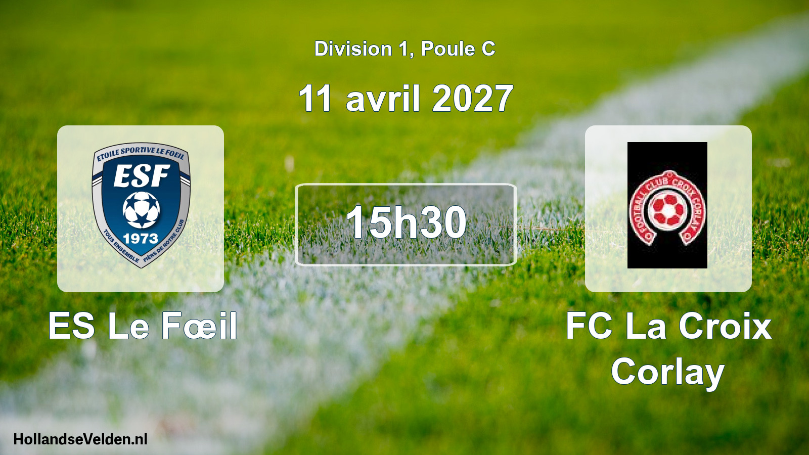 Match programmé: ES Le Fœil - FC La Croix Corlay (11 avril 2027)