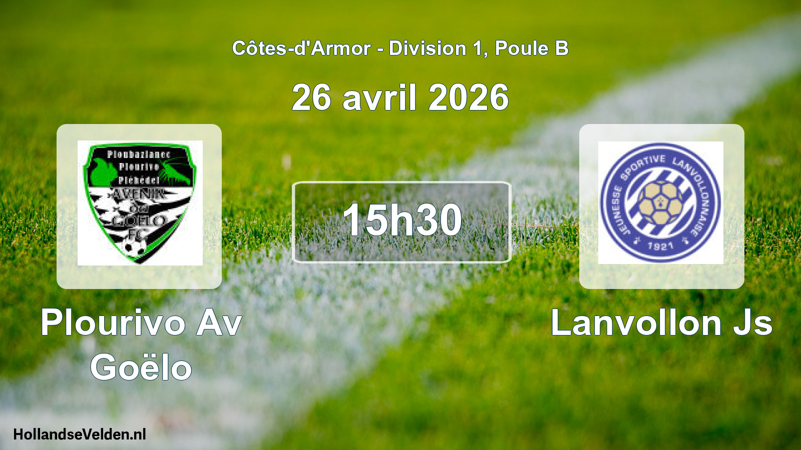 Scheduled Match: Plourivo Av Goëlo - Lanvollon Js (26 April 2026)