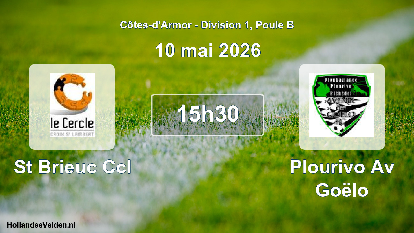 Geplande wedstrijd: St Brieuc Ccl - Plourivo Av Goëlo (10 mei 2026)