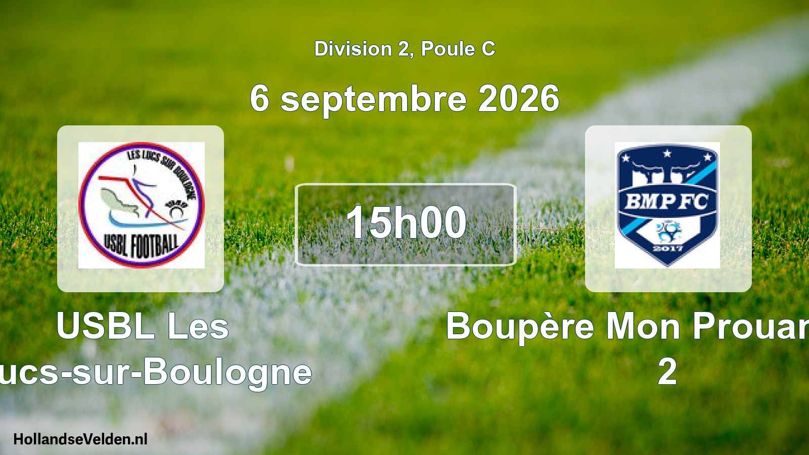 Scheduled Match: USBL Les Lucs-sur-Boulogne - Boupère Mon Prouant FC 2 (6 September 2026)