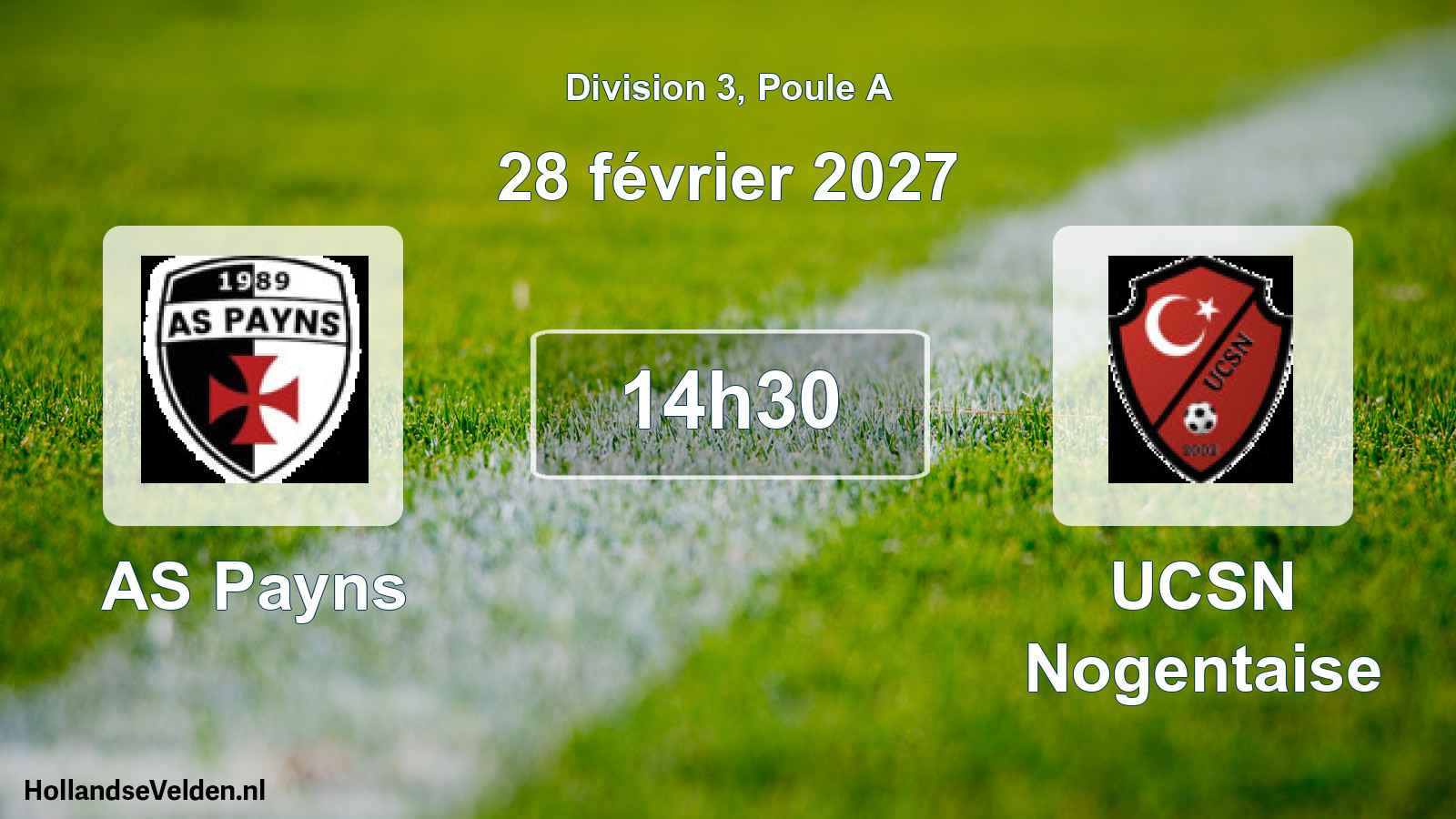 Match programmé: AS Payns - UCSN Nogentaise (28 février 2027)