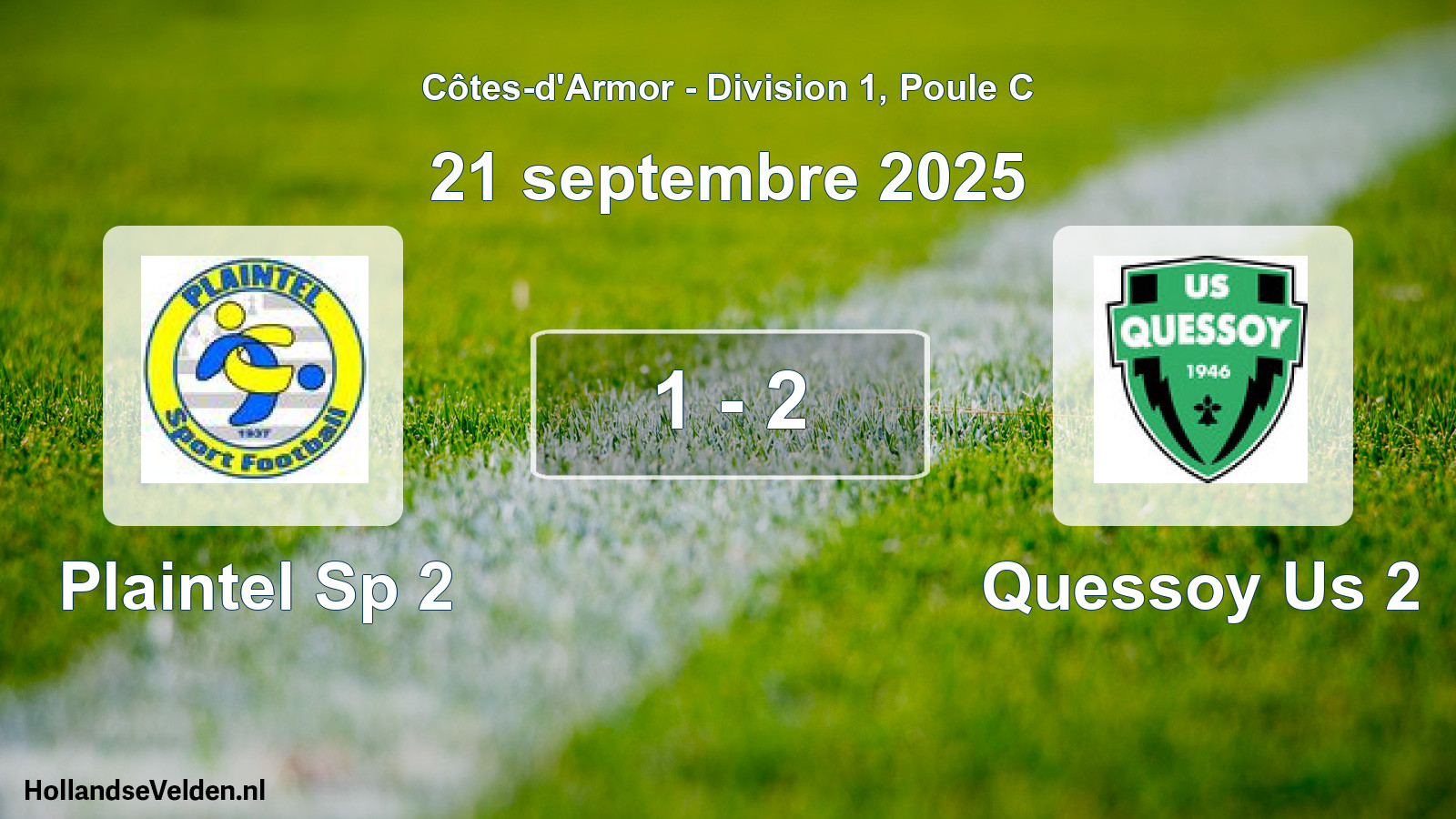 Gespeelde wedstrijd: Plaintel Sp 2 - Quessoy Us 2 1 - 2 (21 septembre 2025)
