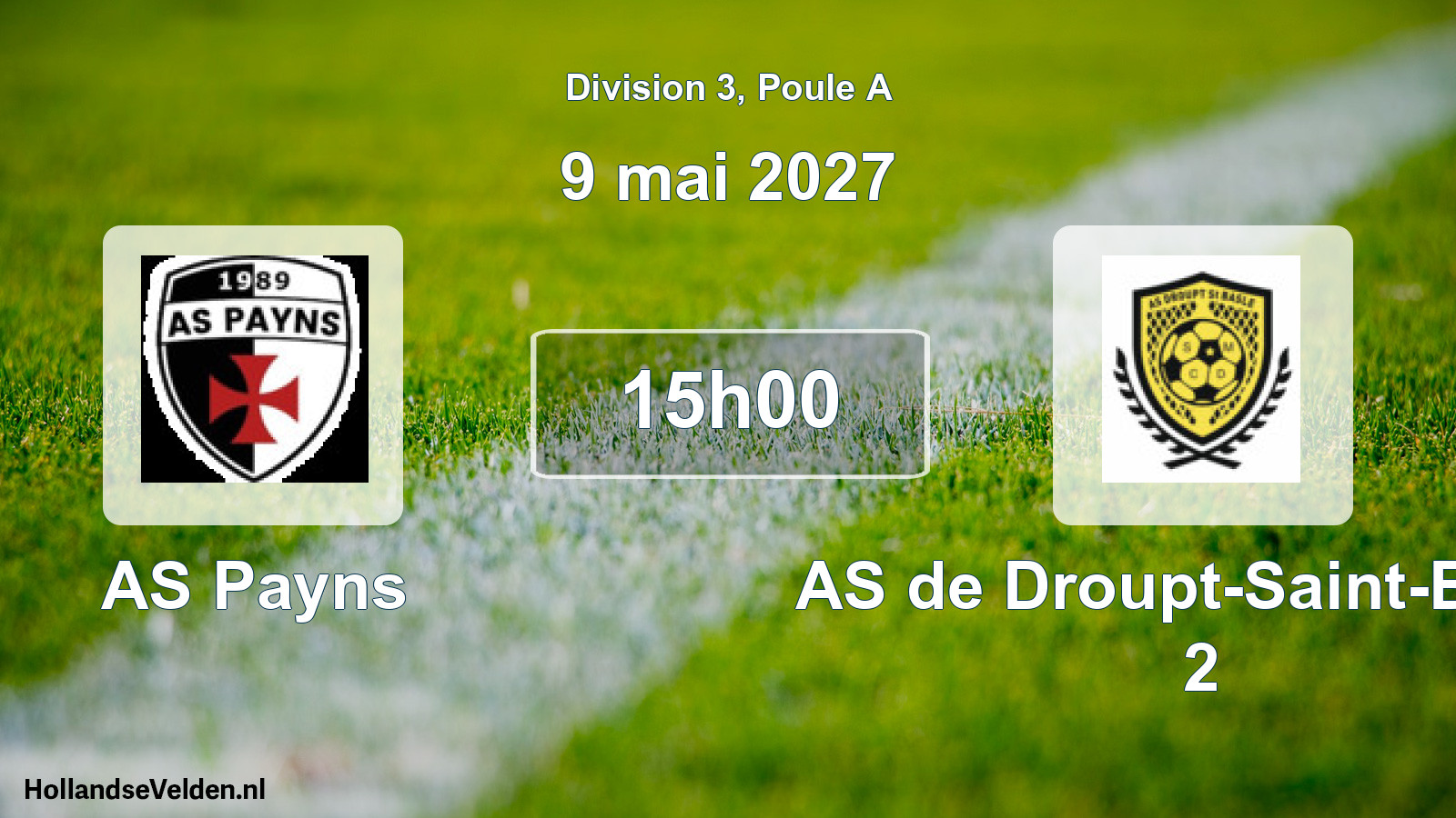 Match programmé: AS Payns - AS de Droupt-Saint-Basle 2 (9 mai 2027)