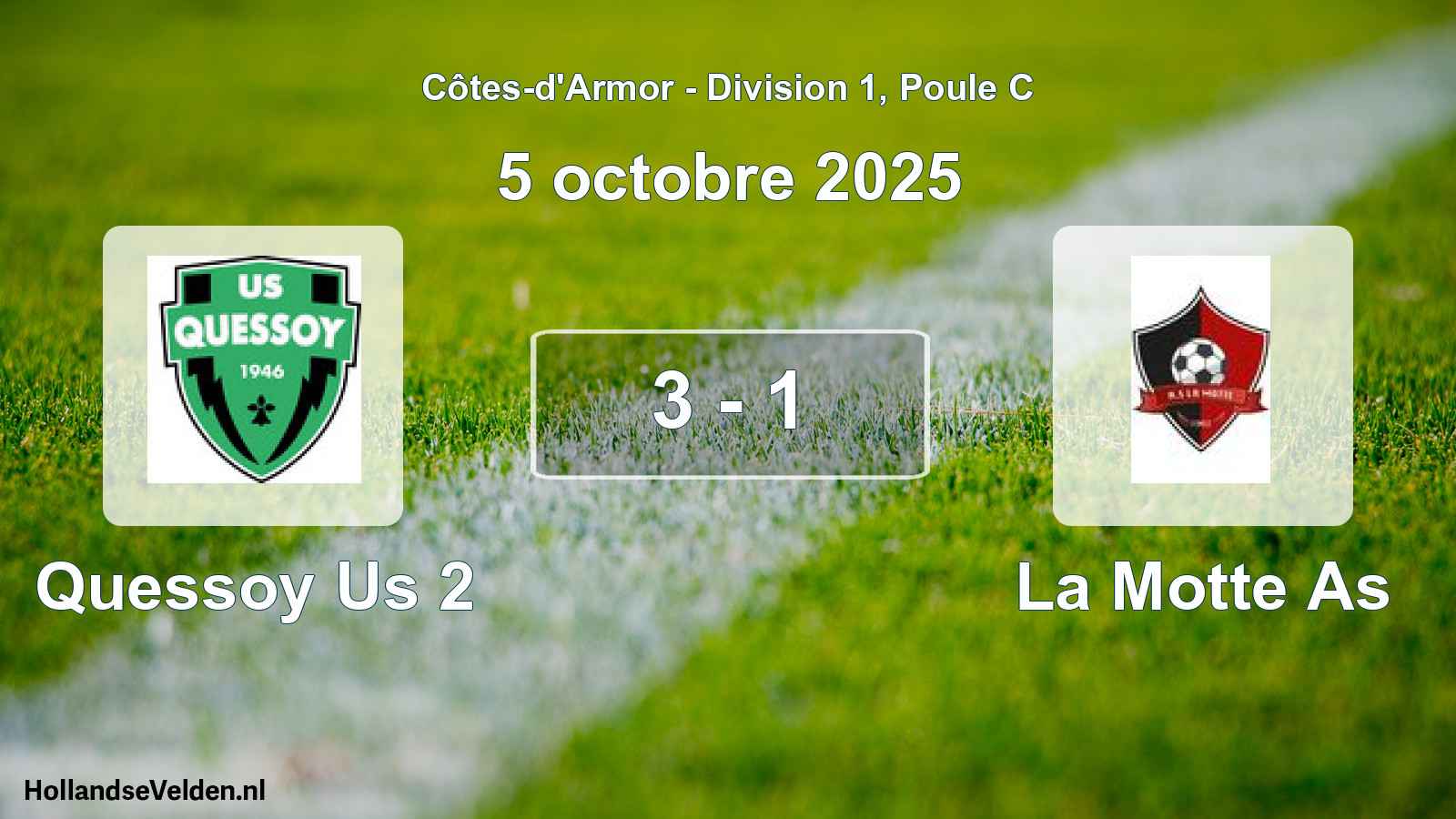 Gespeelde wedstrijd: Quessoy Us 2 - La Motte As 3 - 1 (5 oktober 2025)