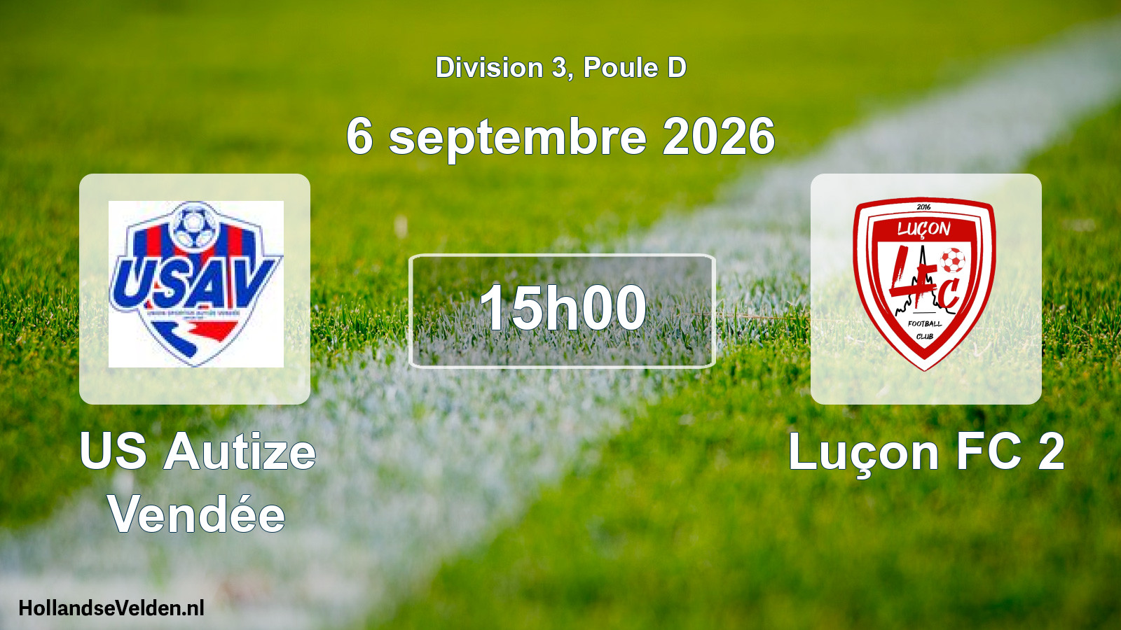 Scheduled Match: US Autize Vendée - Luçon FC 2 (6 September 2026)