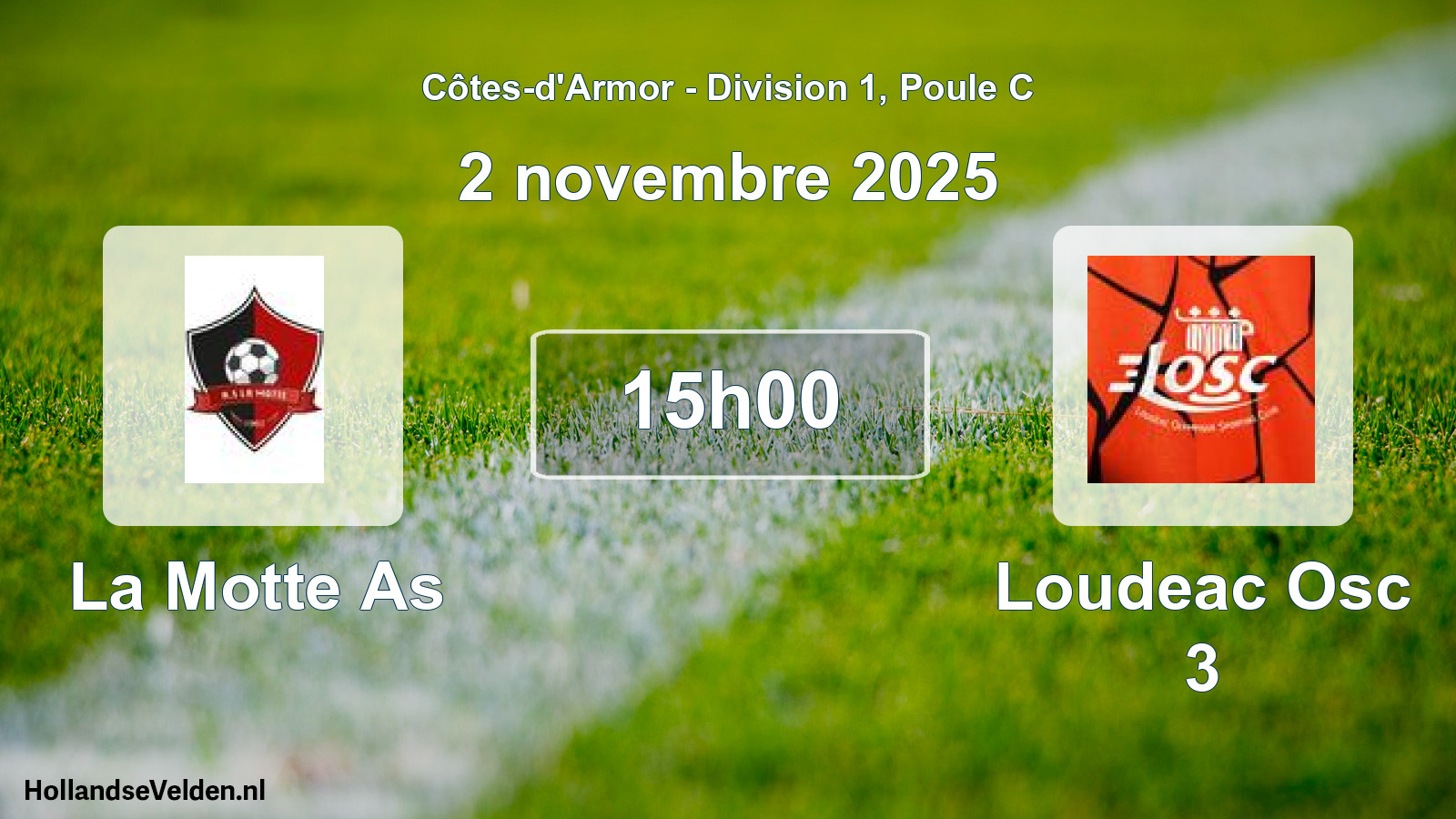 Geplande wedstrijd: La Motte As - Loudeac Osc 3 (2 november 2025)