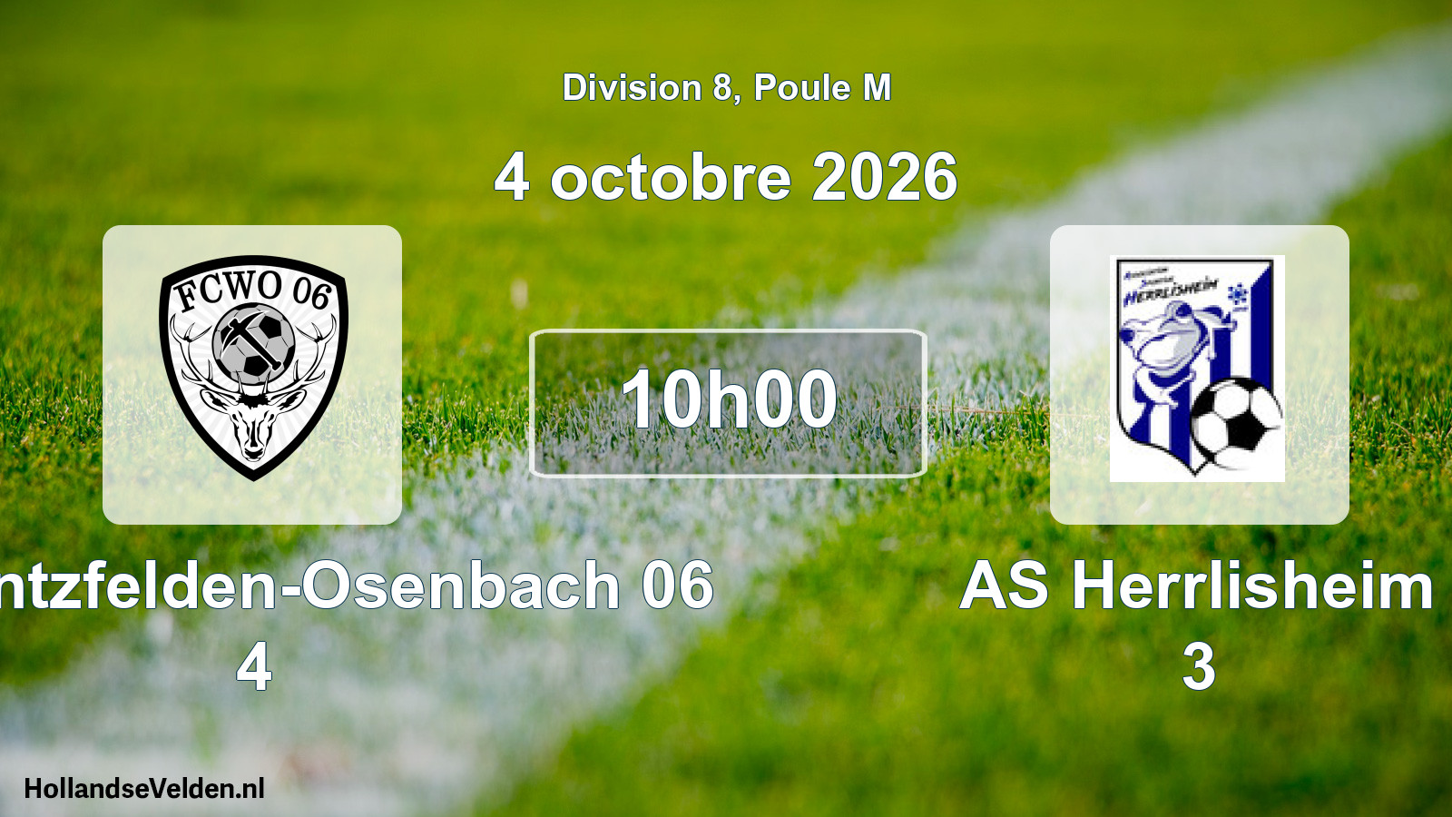 Scheduled Match: FC Wintzfelden-Osenbach 06 4 - AS Herrlisheim 3 (4 October 2026)