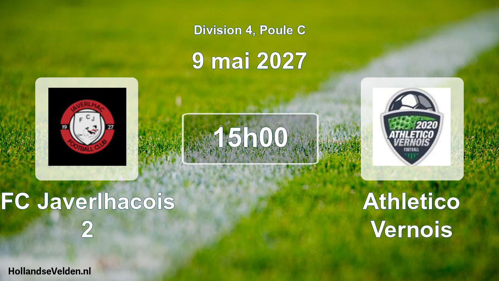 Scheduled Match: FC Javerlhacois 2 - Athletico Vernois (9 May 2027)