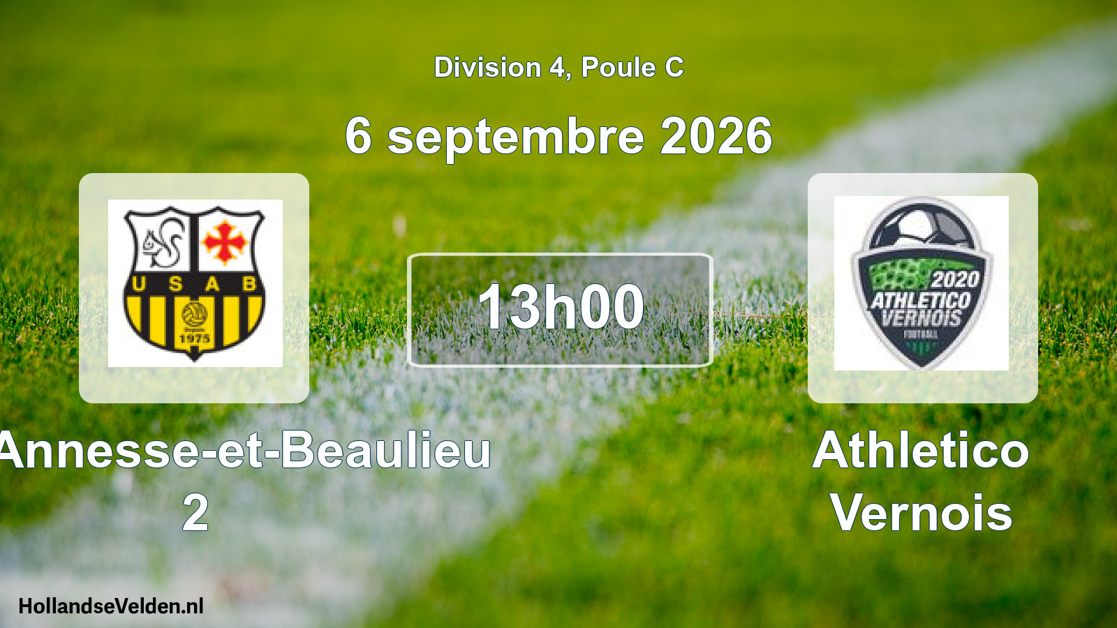 Scheduled Match: US Annesse-et-Beaulieu 2 - Athletico Vernois (6 September 2026)