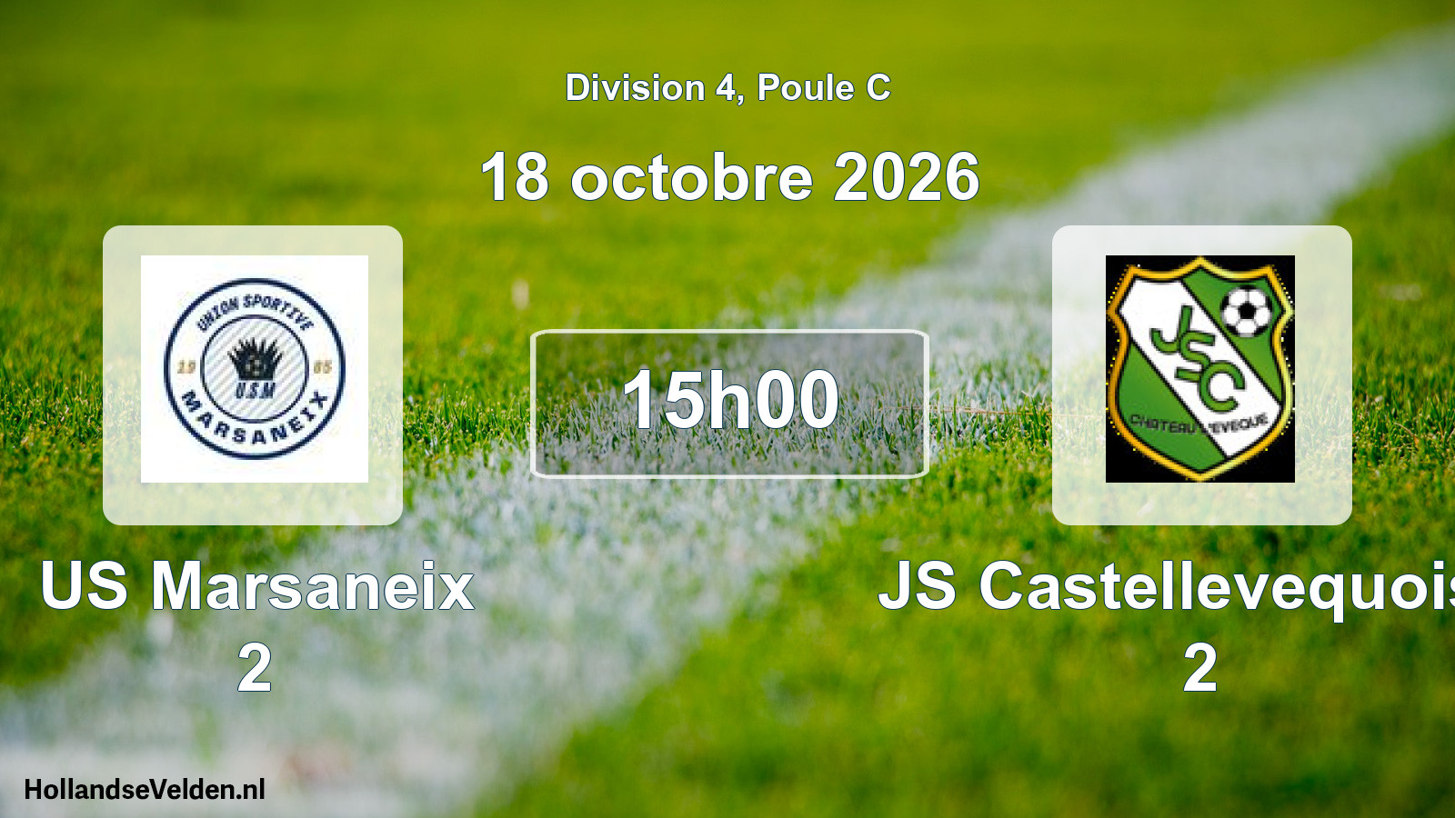 Scheduled Match: US Marsaneix 2 - JS Castellevequoise 2 (18 October 2026)