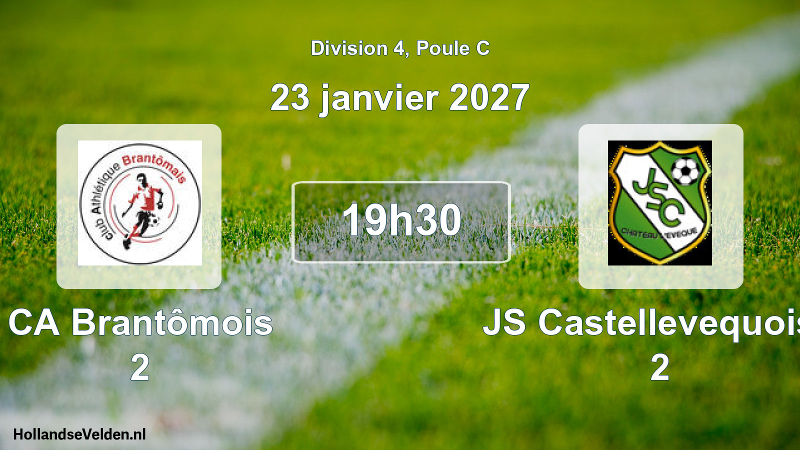 Scheduled Match: CA Brantômois 2 - JS Castellevequoise 2 (23 January 2027)