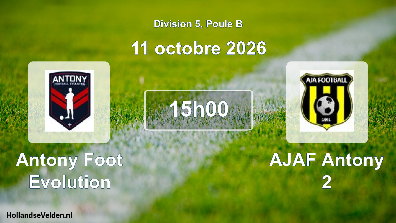 Scheduled Match: Antony Foot Evolution - AJAF Antony 2 (11 October 2026)