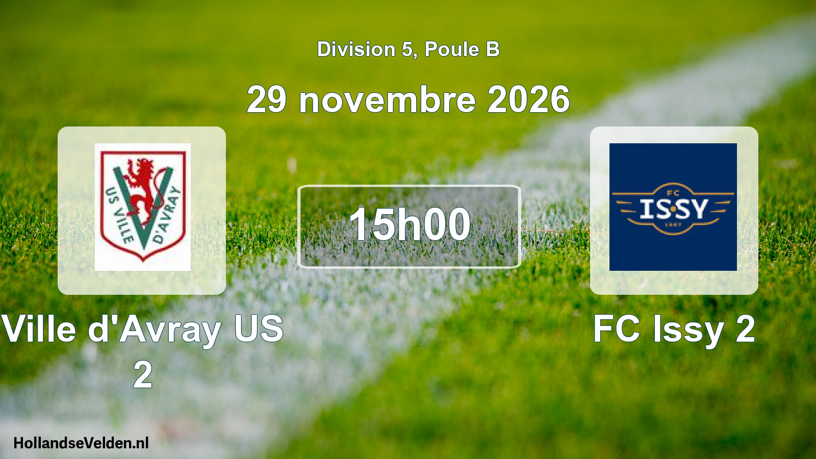 Scheduled Match: Ville d'Avray US 2 - FC Issy 2 (29 November 2026)
