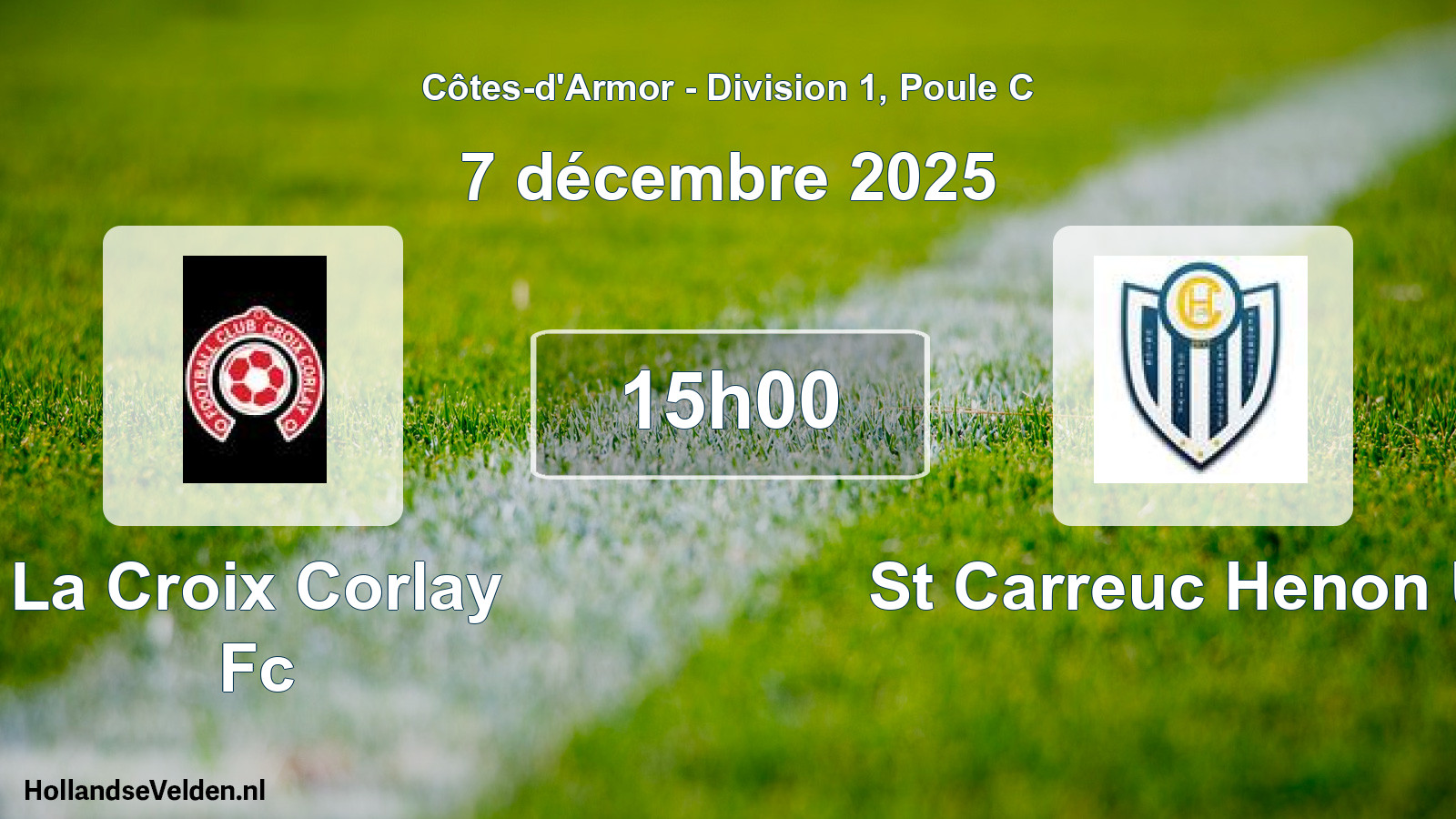 Geplande wedstrijd: La Croix Corlay Fc - St Carreuc Henon Us (7 décembre 2025)