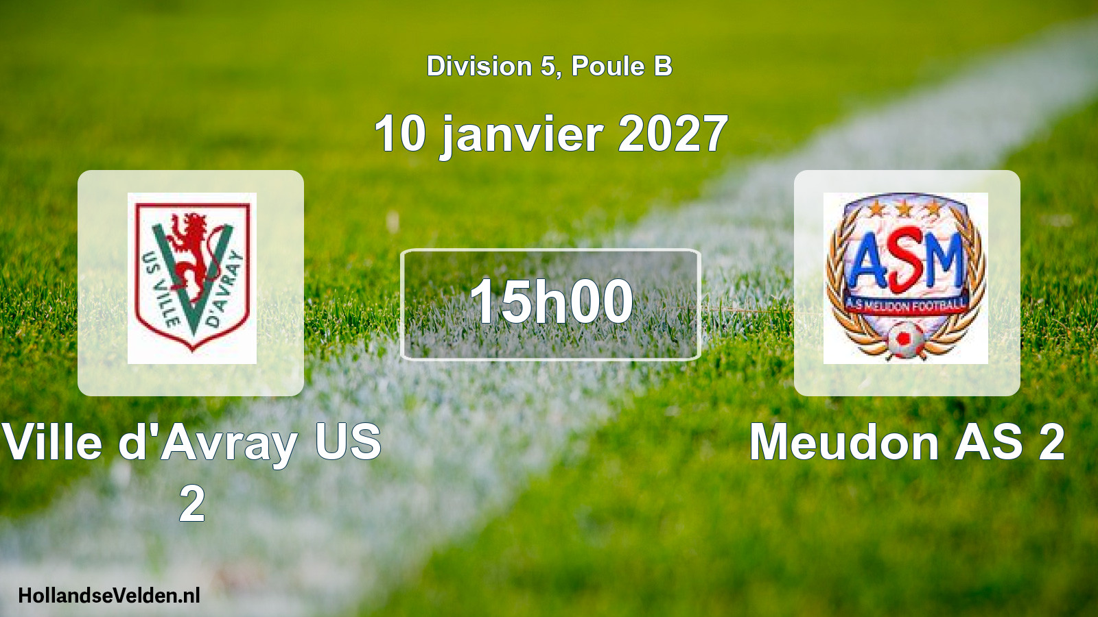 Scheduled Match: Ville d'Avray US 2 - Meudon AS 2 (10 January 2027)