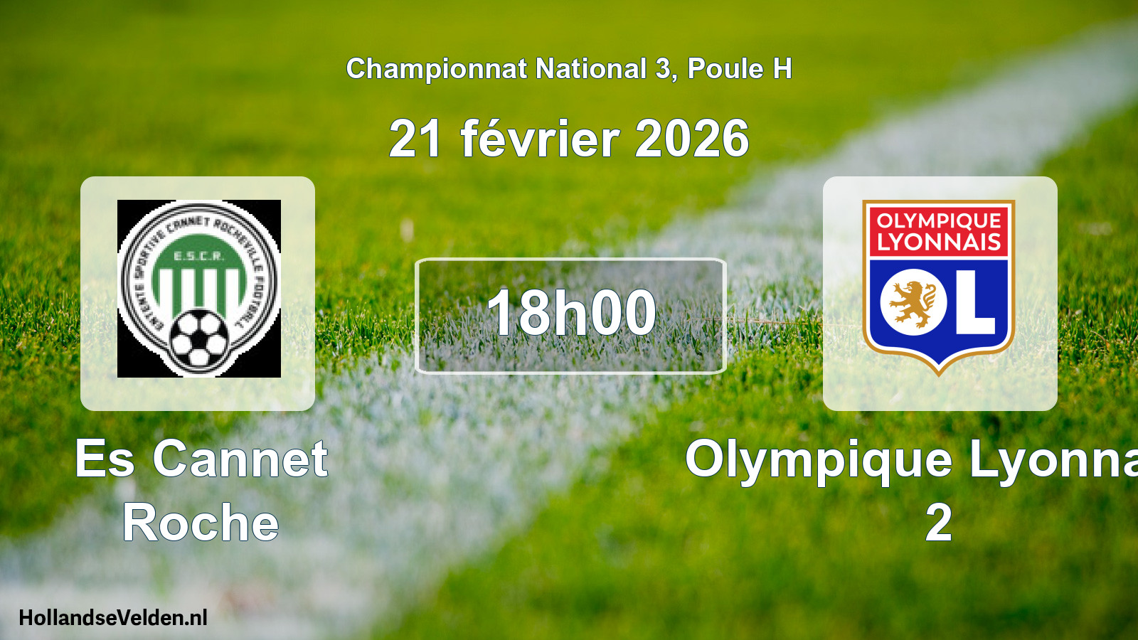 Scheduled Match: Es Cannet Roche - Olympique Lyonnais 2 (21 February 2026)