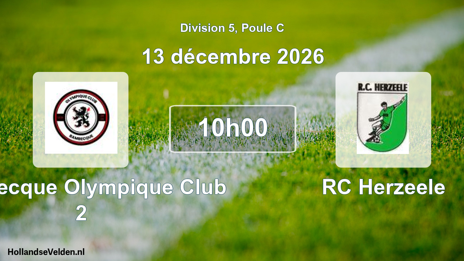 Geplande wedstrijd: Bambecque Olympique Club 2 - RC Herzeele (13 december 2026)