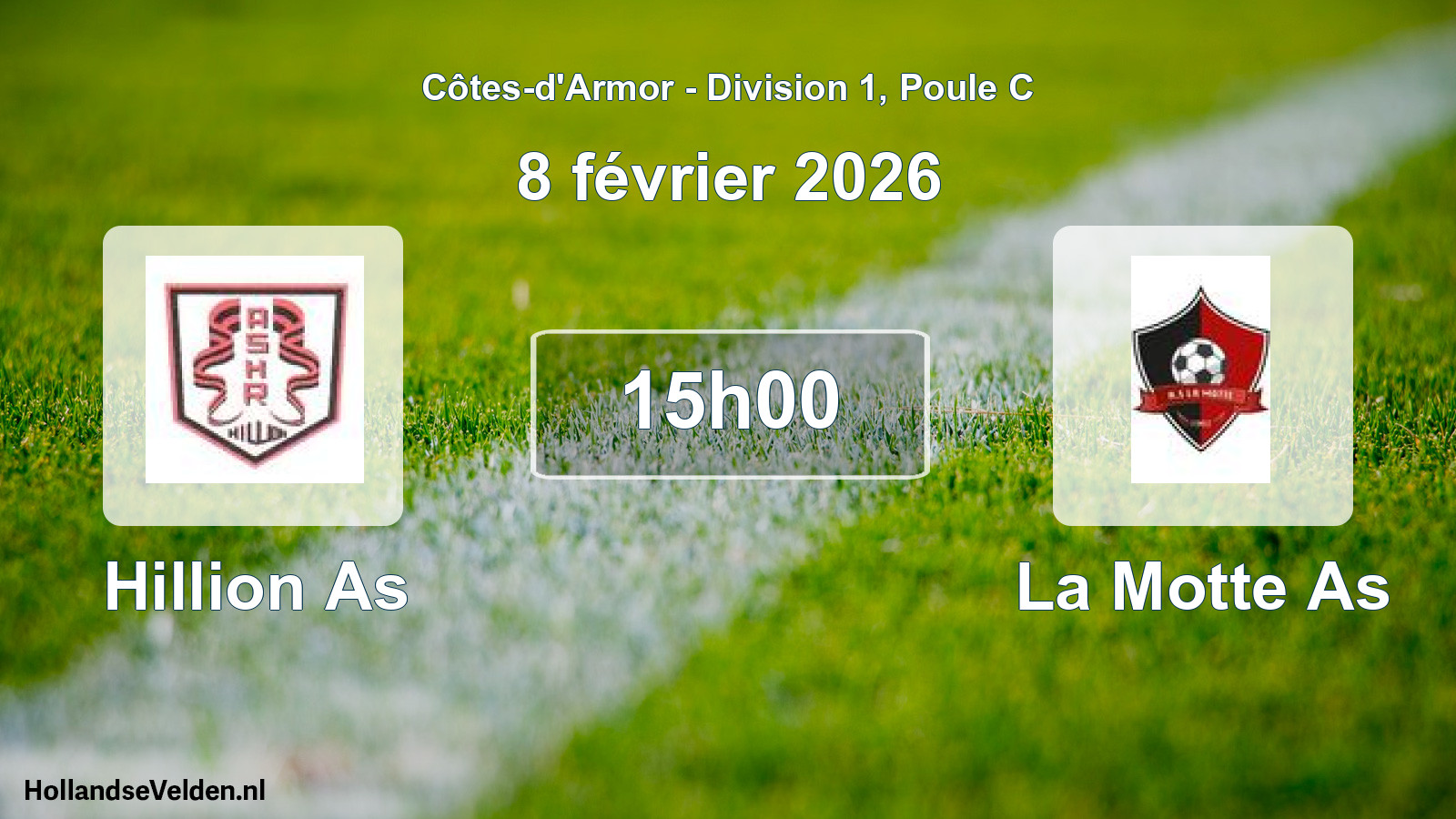 Scheduled Match: Hillion As - La Motte As (8 February 2026)
