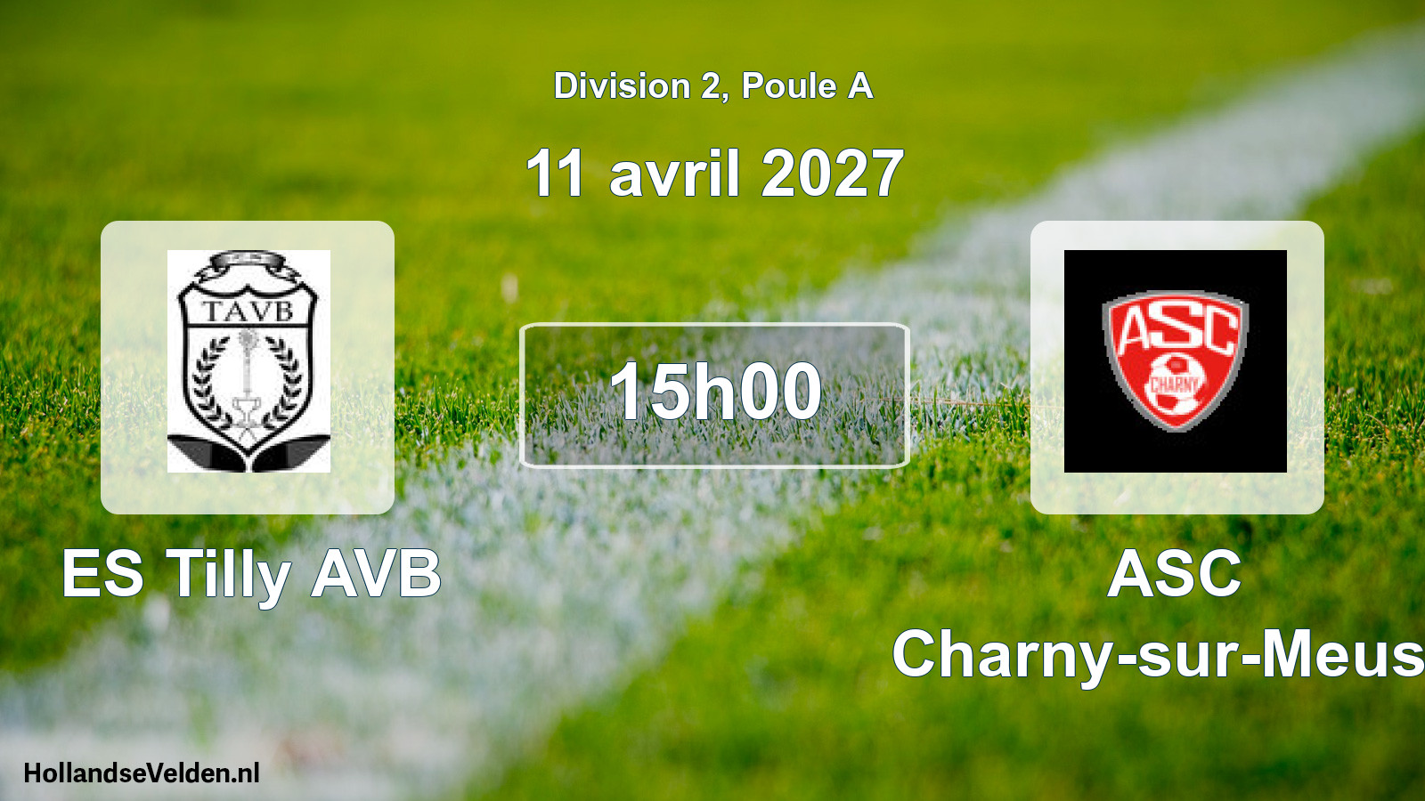 Match programmé: ES Tilly AVB - ASC Charny-sur-Meuse (11 avril 2027)