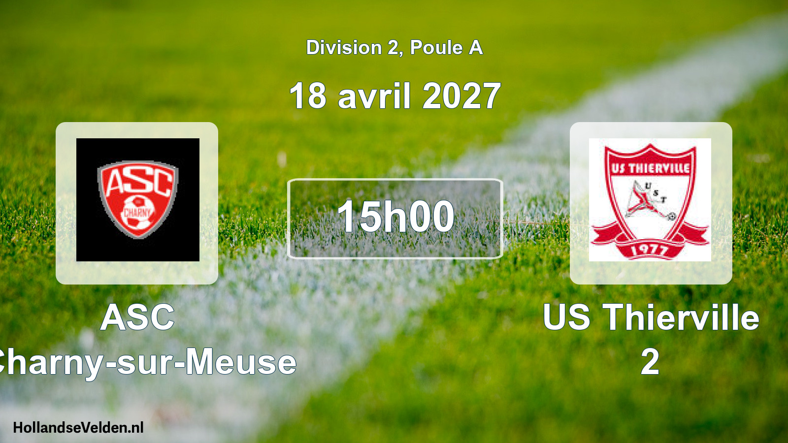 Match programmé: ASC Charny-sur-Meuse - US Thierville 2 (18 avril 2027)