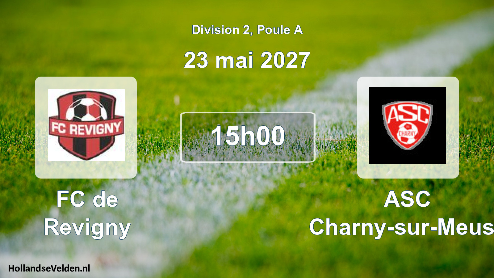 Match programmé: FC de Revigny - ASC Charny-sur-Meuse (23 mai 2027)