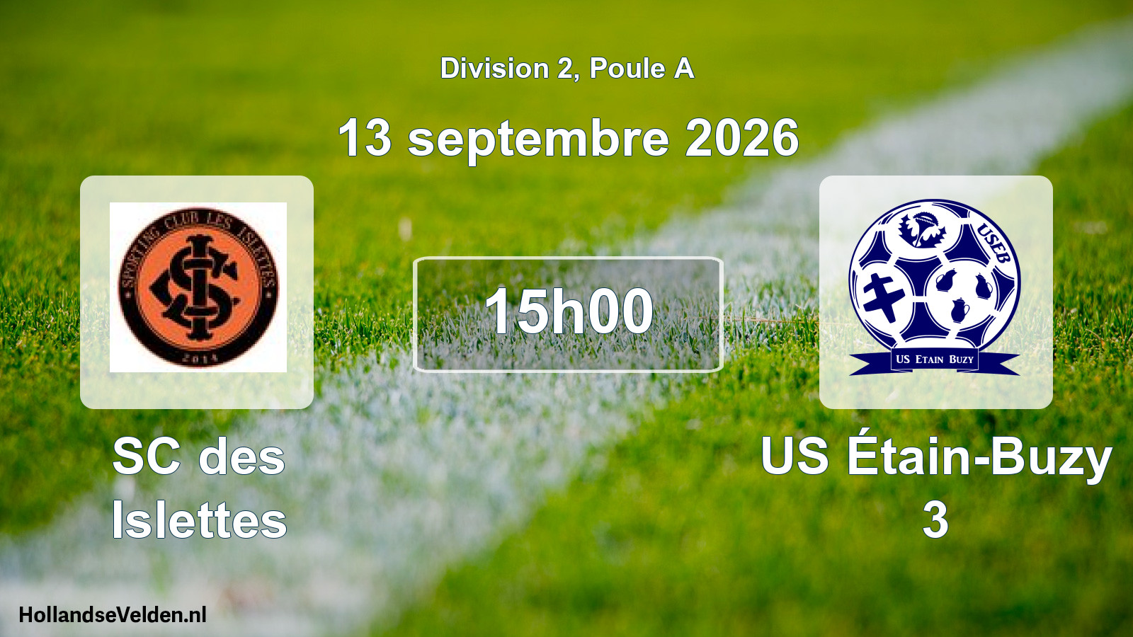 Match programmé: SC des Islettes - US Étain-Buzy 3 (13 septembre 2026)