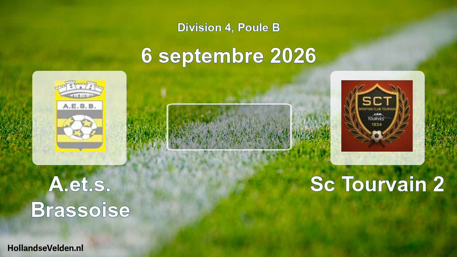 Match programmé: A.et.s. Brassoise - Sc Tourvain 2 (6 septembre 2026)