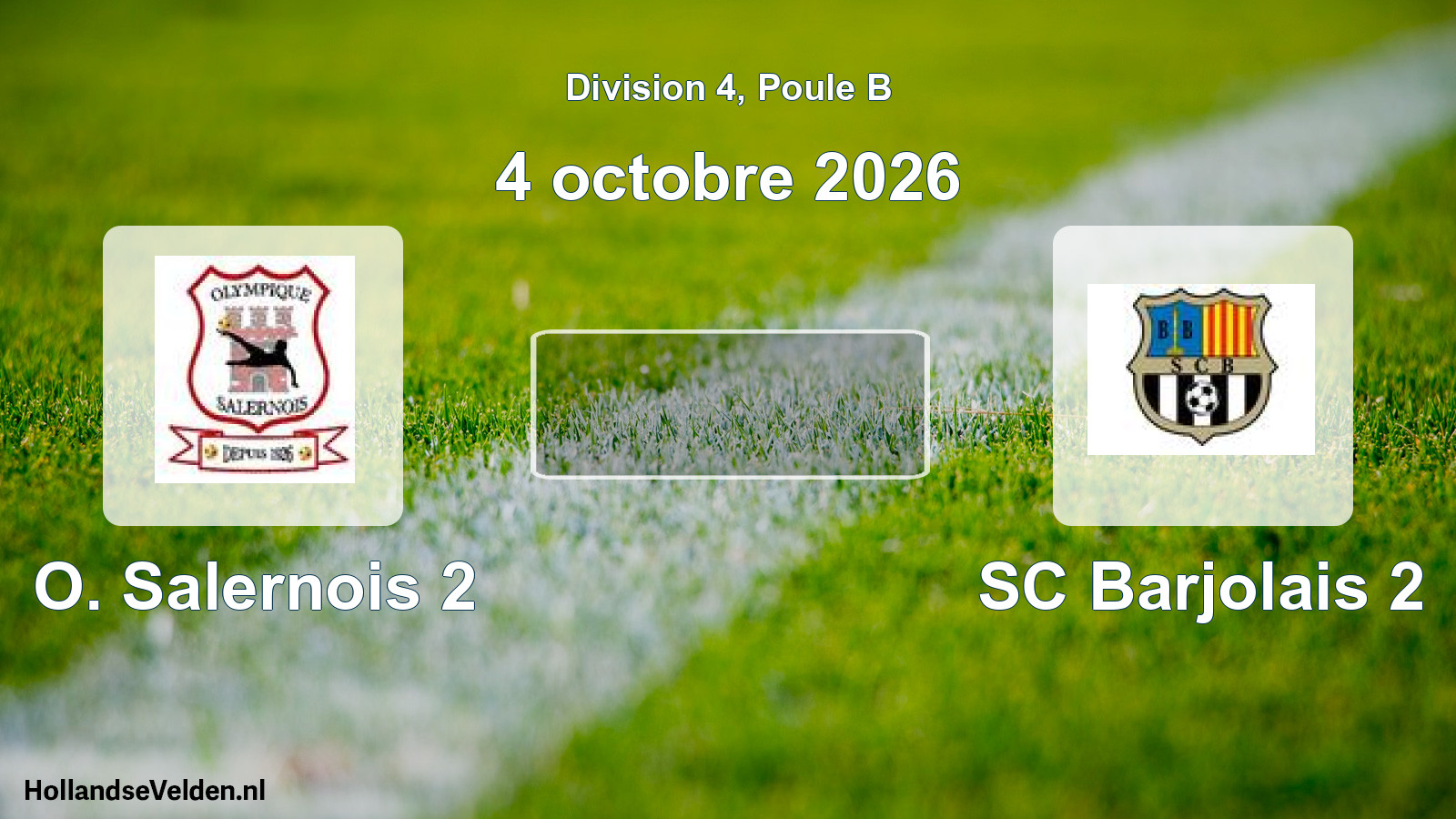 Geplande wedstrijd: O. Salernois 2 - SC Barjolais 2 (4 oktober 2026)