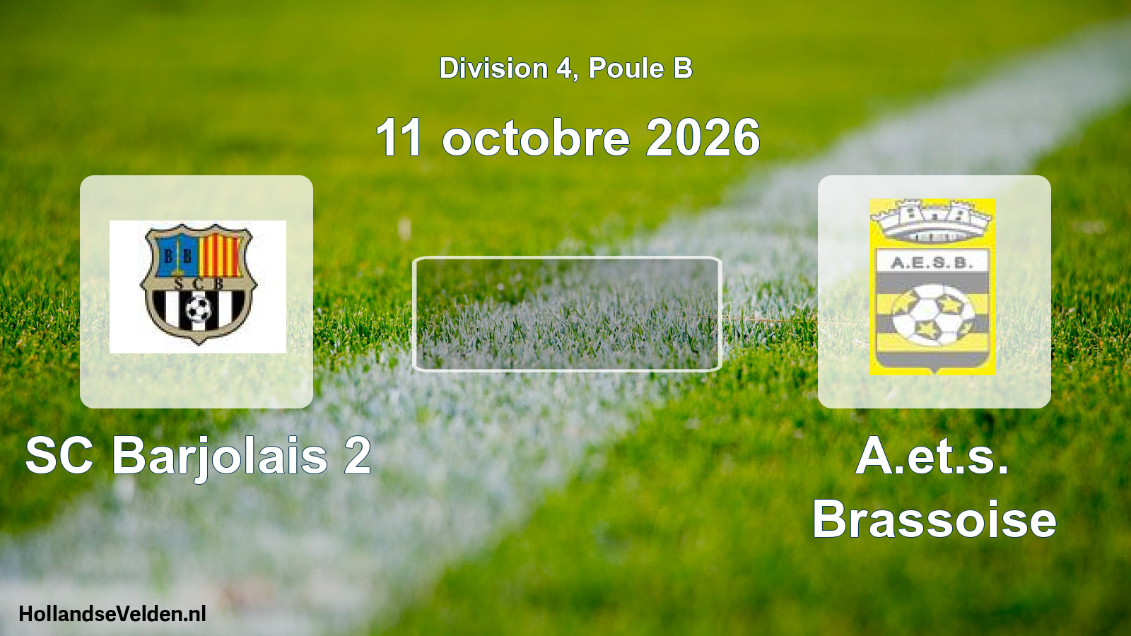 Match programmé: SC Barjolais 2 - A.et.s. Brassoise (11 octobre 2026)