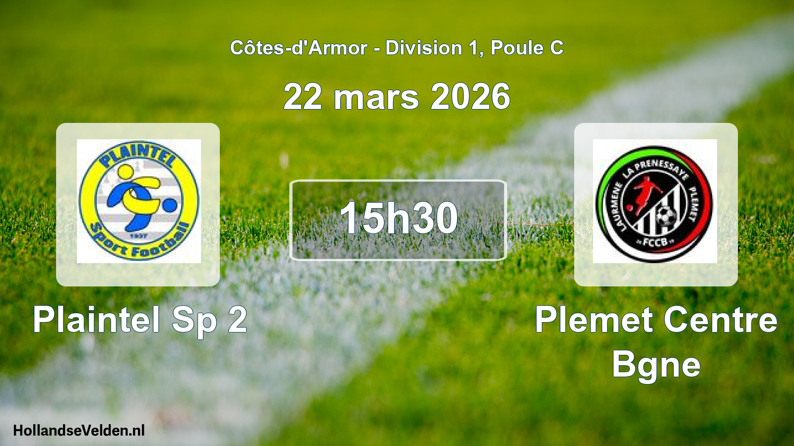 Scheduled Match: Plaintel Sp 2 - Plemet Centre Bgne (22 March 2026)