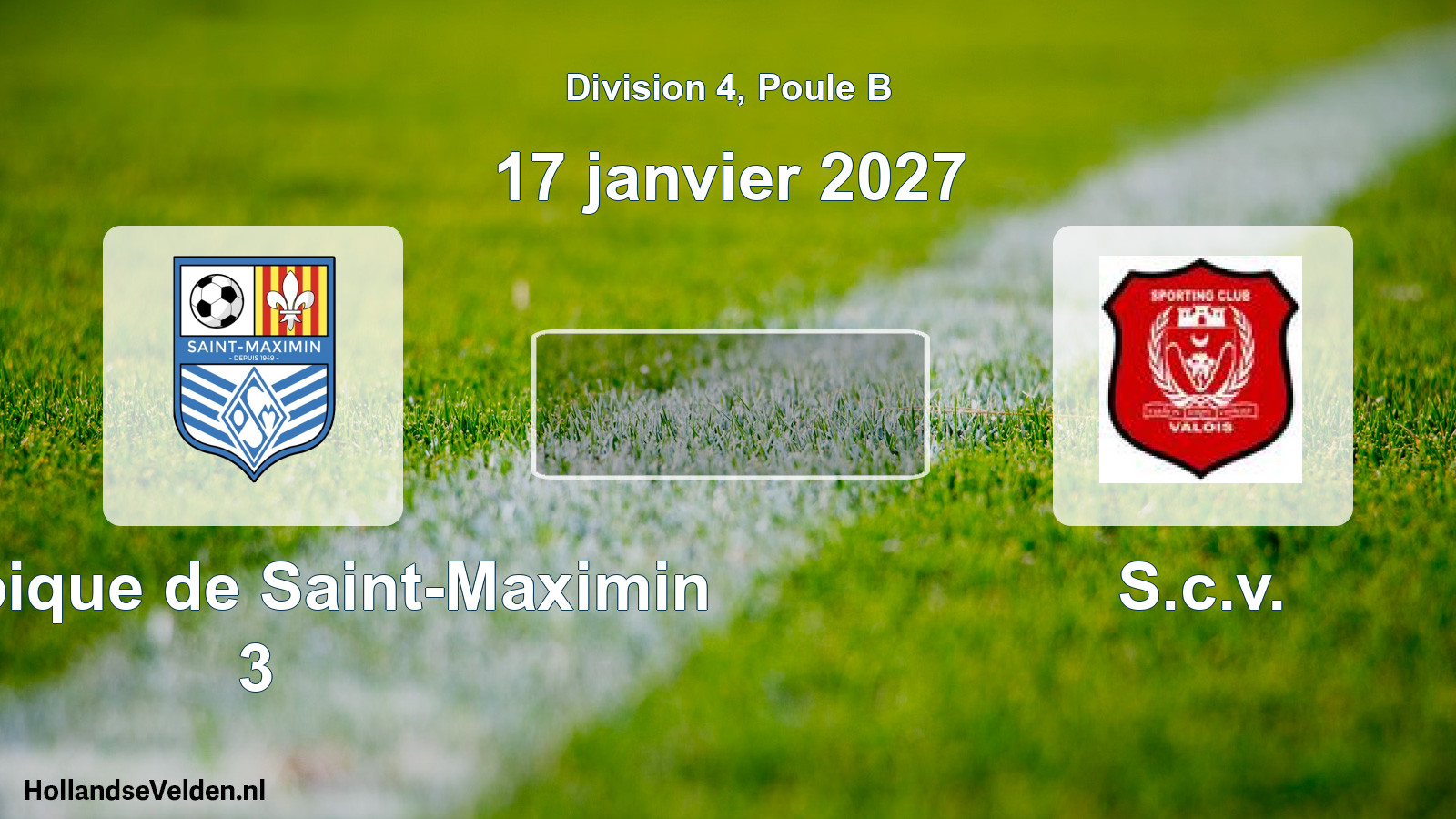 Scheduled Match: Olympique de Saint-Maximin 3 - S.c.v. (17 January 2027)