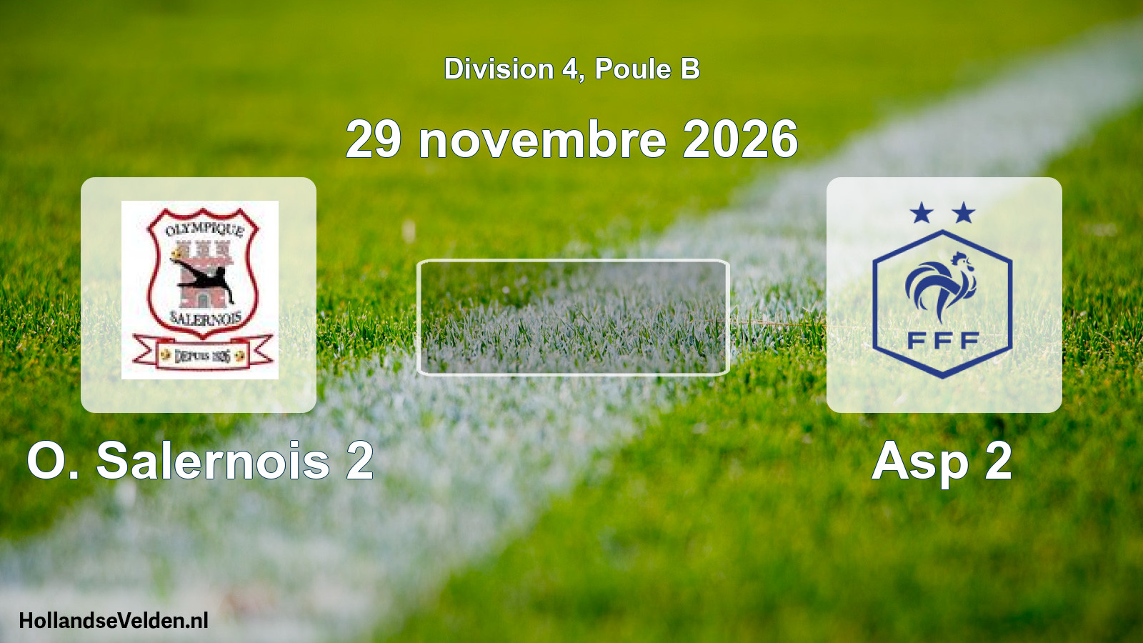 Match programmé: O. Salernois 2 - Asp 2 (29 novembre 2026)