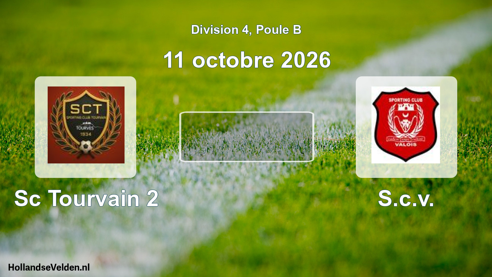 Scheduled Match: Sc Tourvain 2 - S.c.v. (11 October 2026)