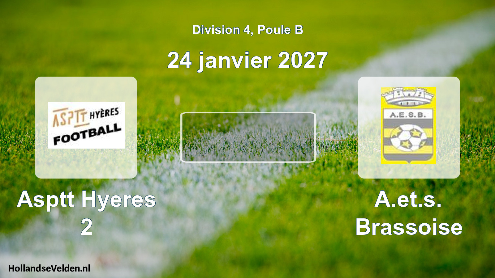 Match programmé: Asptt Hyeres 2 - A.et.s. Brassoise (24 janvier 2027)
