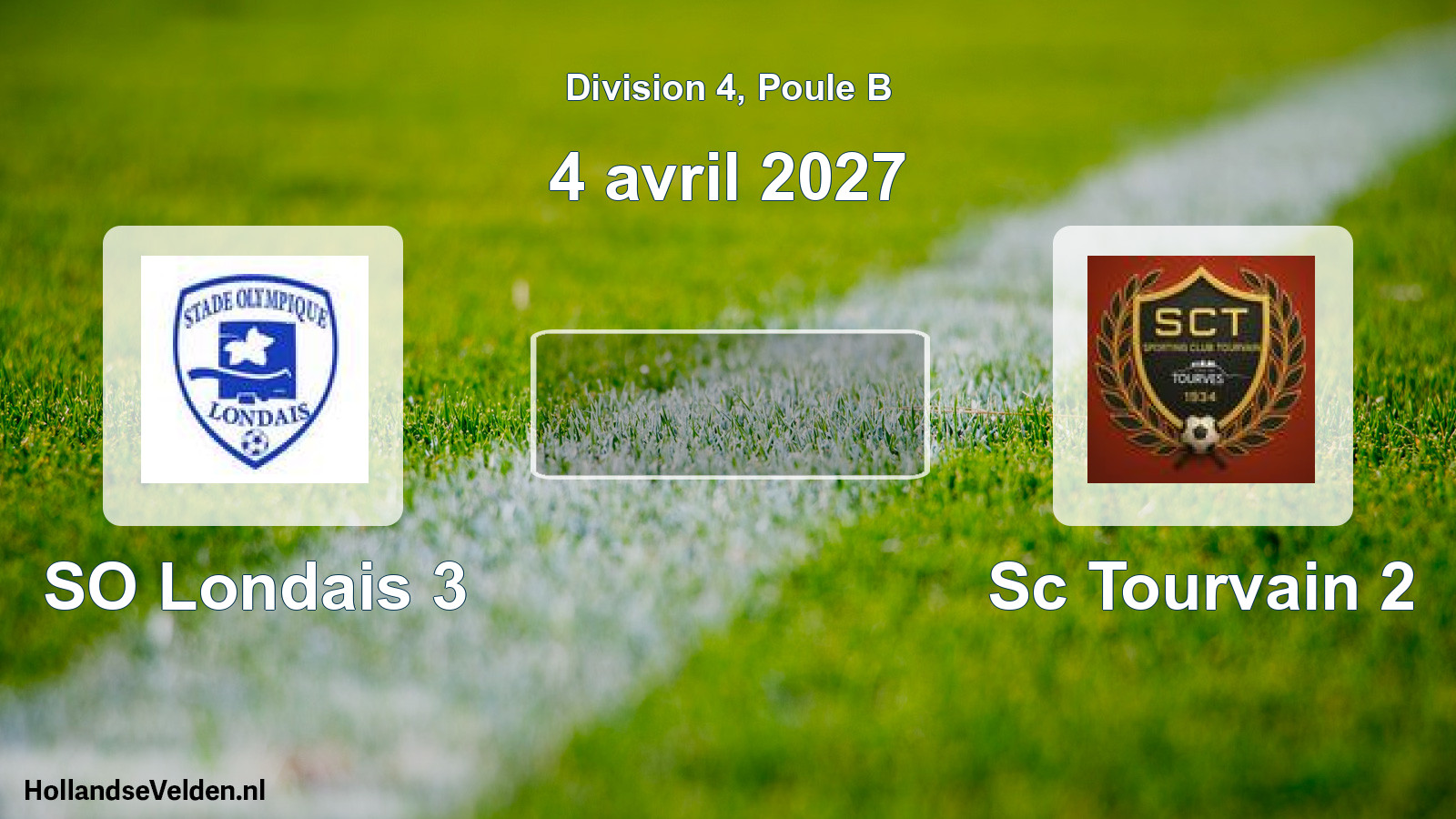 Match programmé: SO Londais 3 - Sc Tourvain 2 (4 avril 2027)
