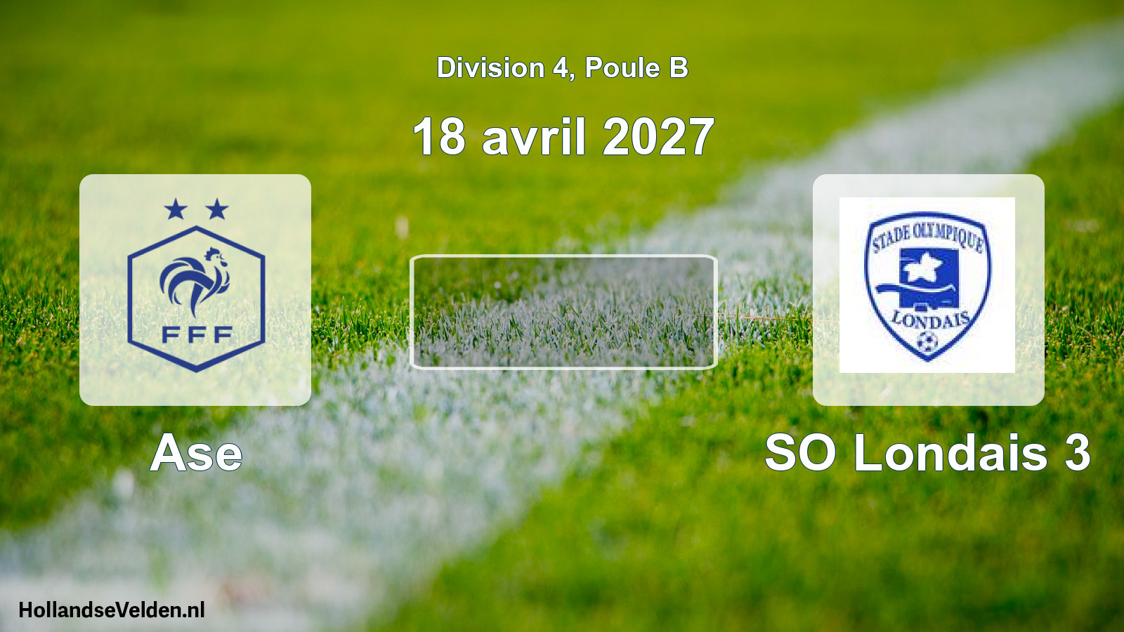 Match programmé: Ase - SO Londais 3 (18 avril 2027)
