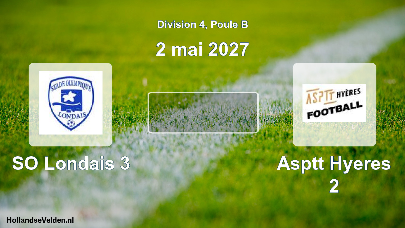 Geplande wedstrijd: SO Londais 3 - Asptt Hyeres 2 (2 mei 2027)