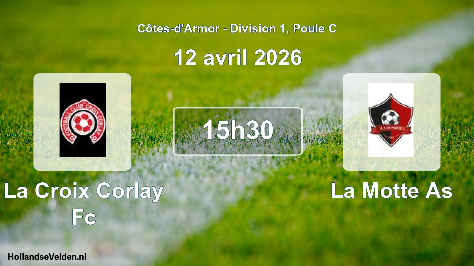 Geplande wedstrijd: La Croix Corlay Fc - La Motte As (12 avril 2026)