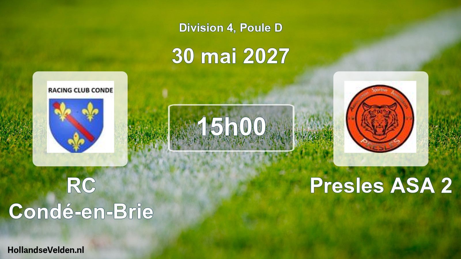 Match programmé: RC Condé-en-Brie - Presles ASA 2 (30 mai 2027)