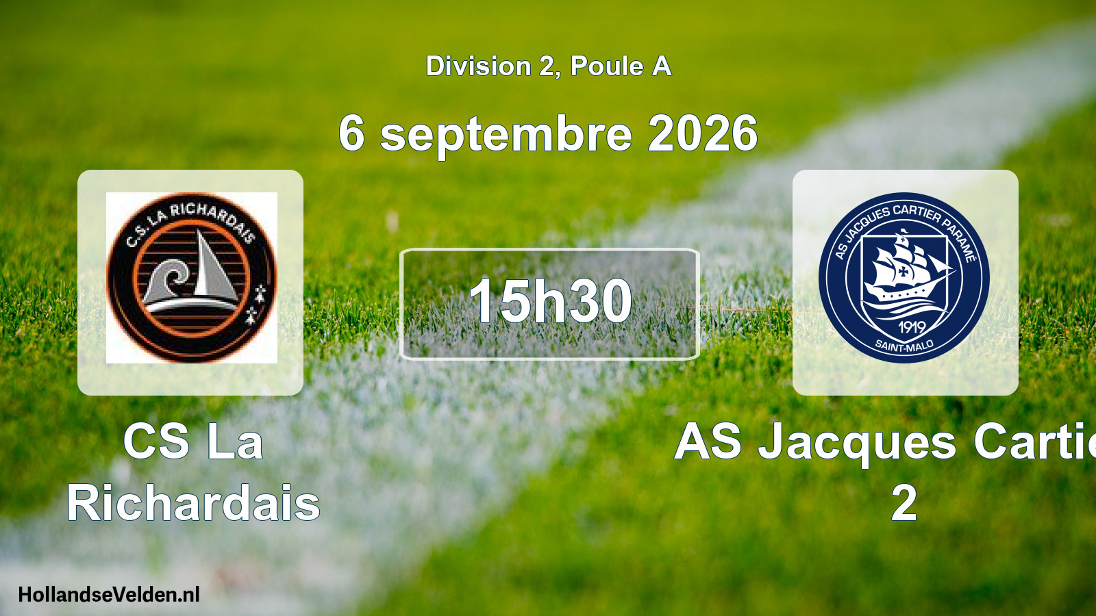 Match programmé: CS La Richardais - AS Jacques Cartier 2 (6 septembre 2026)